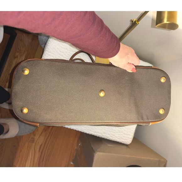 Longchamp Leather and Canvas Travel Bag - Picture 5 of 16